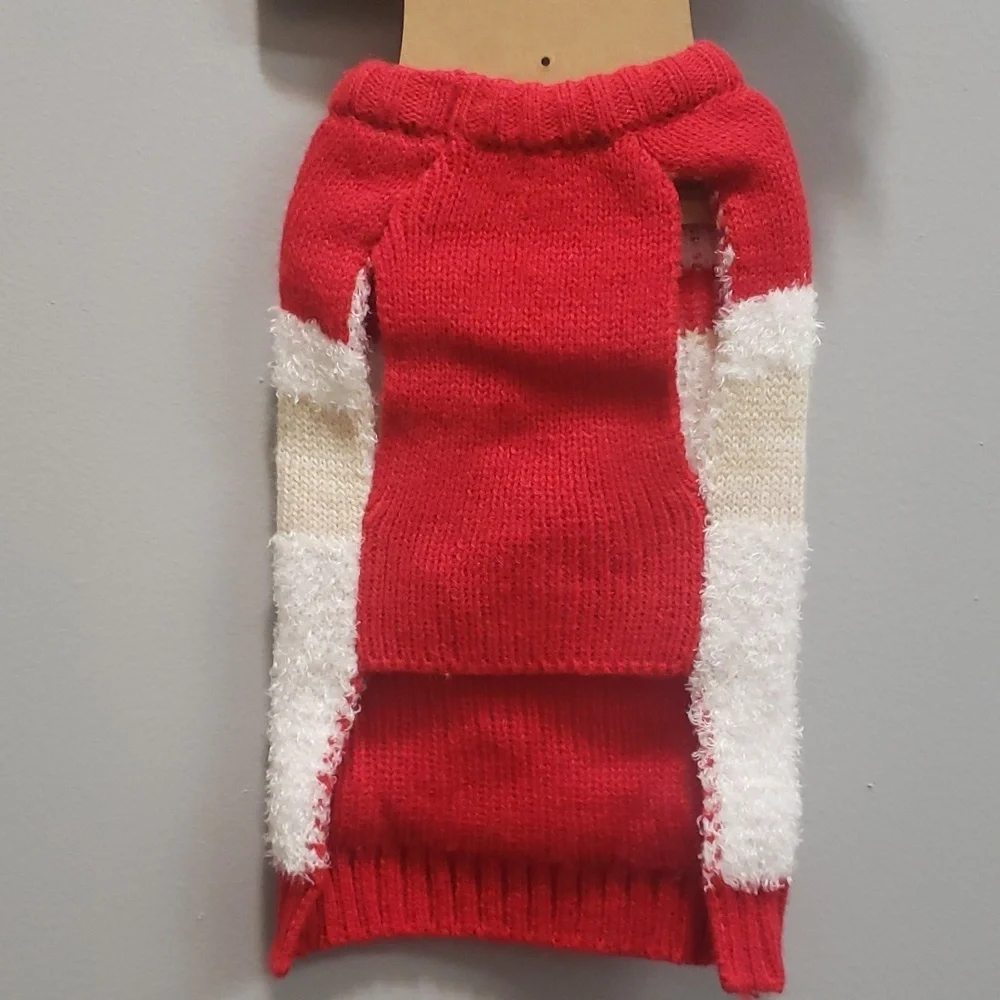 Pup Crew NWT Dog Apparel Snowflake and Reindeer Holiday Sweater, XS